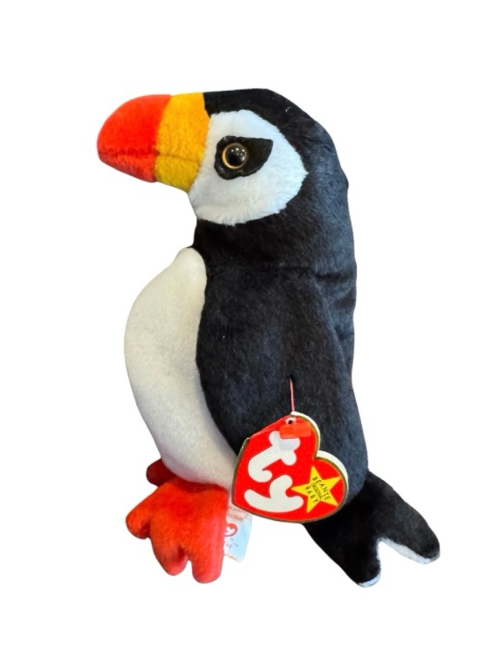 Vintage Ty Beanie Baby Puffer The Puffin Bird Plush 1997